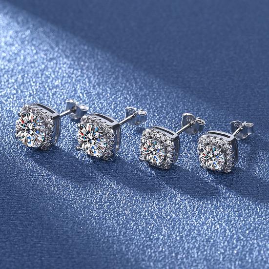 1 Paar Steckohrringe Quadratische Form Zirkonia Funkelnd Eingelegte Ohrstecker Festliche Lässige Ohrringe Schmuck Geschenk