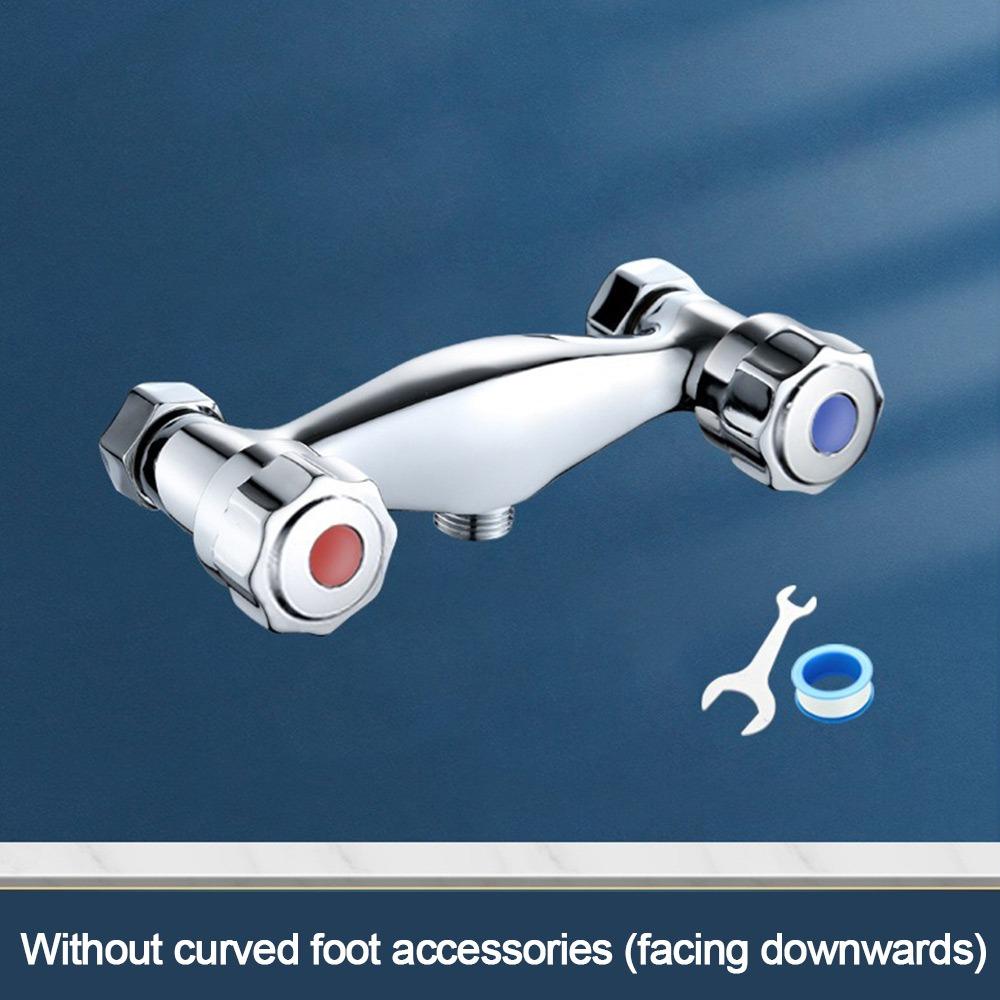 Double Control Out Water Inlet Valve Metal Diverter Valve Durable Water Tap Mixing Valve