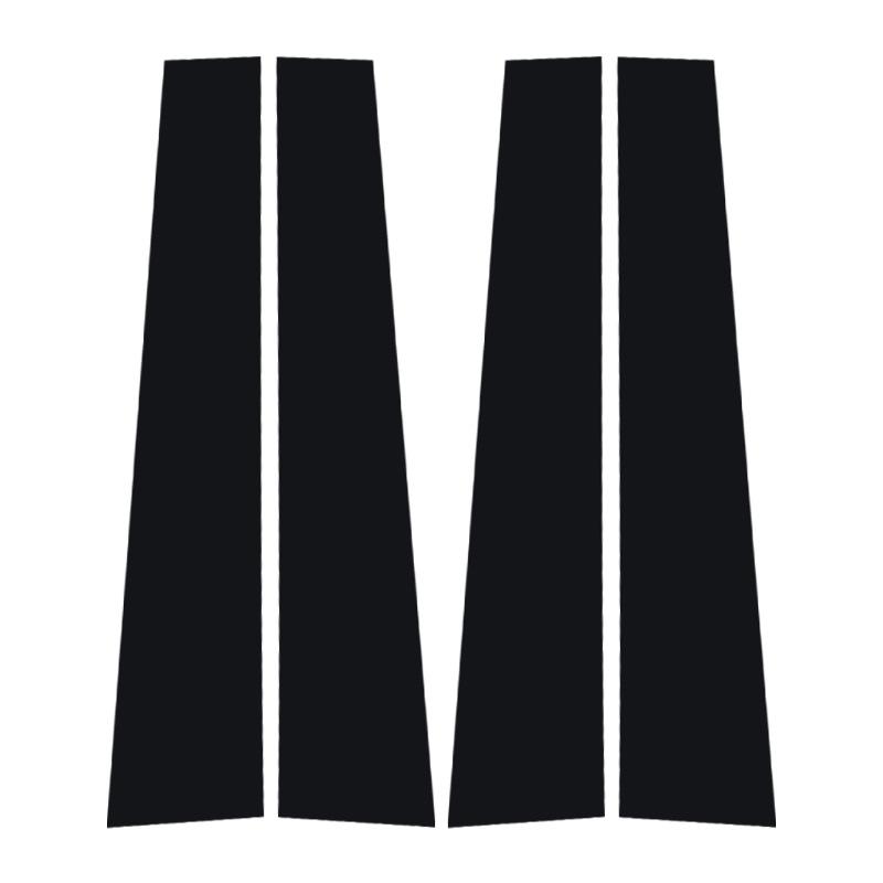 

4 шт. глянцевый черный материал ПК с зеркальным эффектом для двери автомобиля, окна, центральной части, стойки BC, накладки на стойку колонки, подходят для Mazda BT-50 2010-2015