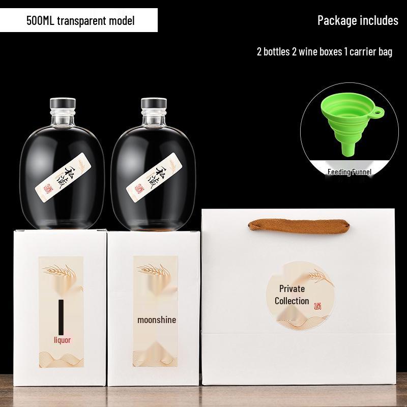 Transparent Glass Wine and Baijiu Infusion Bottle with Sealed Cap for Home Use