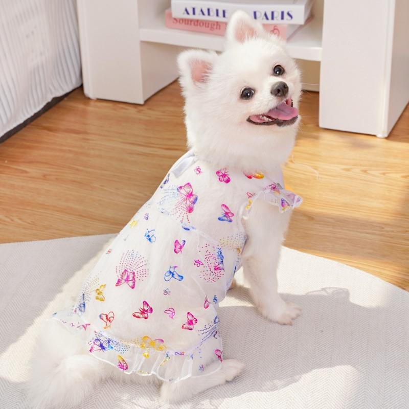 Pet Cats Can Be Taken Out. Love Summer Dresses Dog and Cat Supplies Corgi Dog Clothes and Accessories
