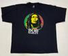Zion Rootswear Μπλουζάκι με Γραφικό Bob Marley Ανδρικό XXL Μαύρο Κοντομάνικο Μουσική