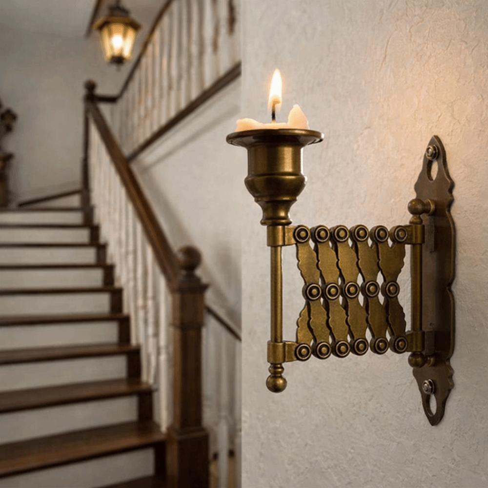 Adjustable Retractable Candle Holder Telescopic Metal Candle Holder  Bed Room
