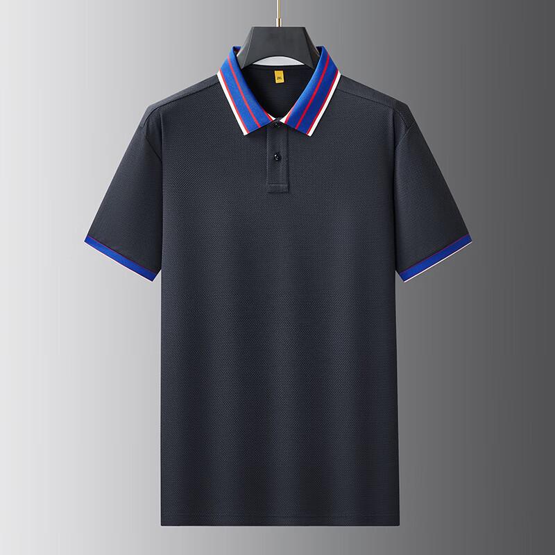 DIBENZE Men's Plus Size Short Sleeve Polo Shirt