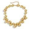 Exaggerated Acrylic CCB Big Ball Bead Chain Necklace for Women Wed Vintage Chunky Clavicle Choker Grunge Jewelry Steampunk Men