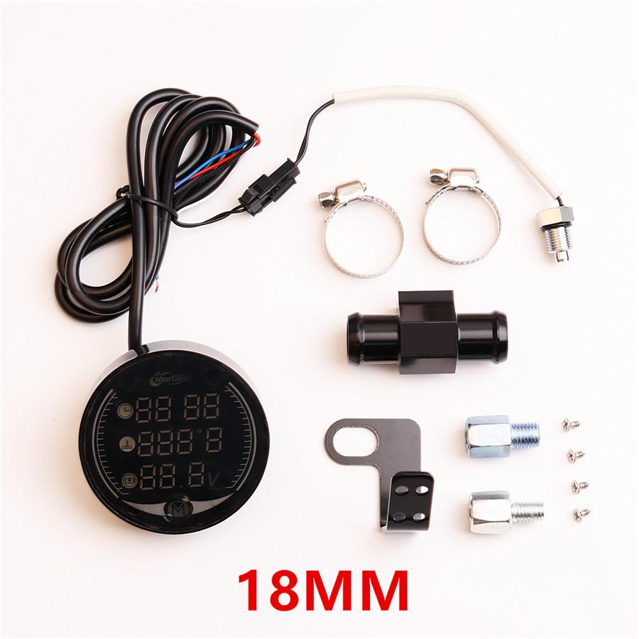 Motorcycle 5 In 1 Electronics Water Temp Guage Time/Voltage Display USB Charger