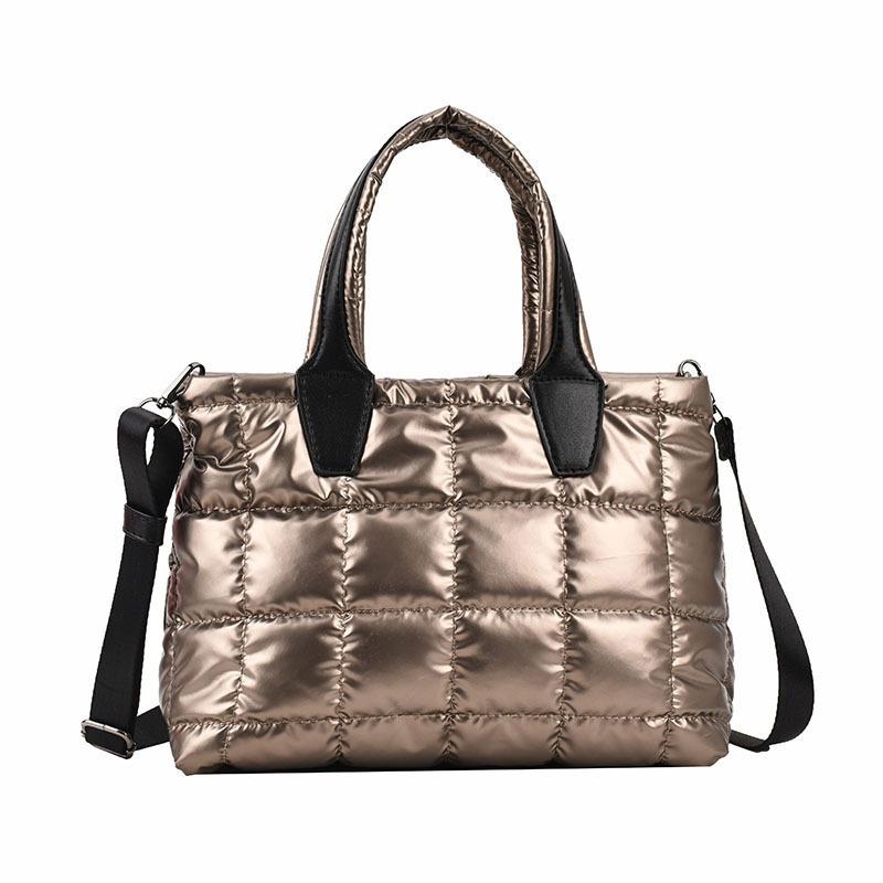 

New cotton clothes rhombus bag large capacity shoulder bag versatile commuter messenger bag women шампанського
