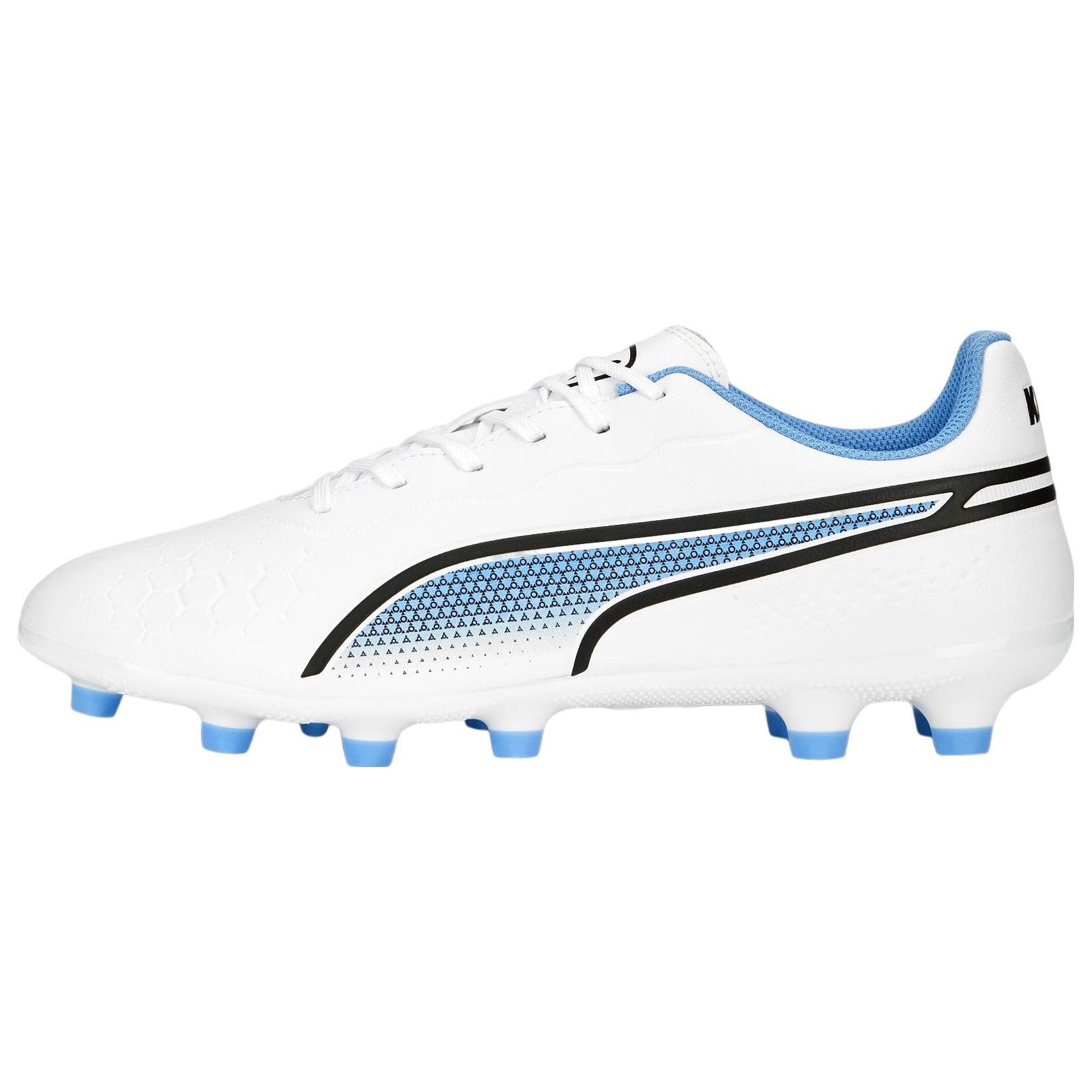 

New PUMA King AG Rubber Short Studs Anti Slip Wear Resistant Soccer Shoes Women s White Blue 107258-01 42
