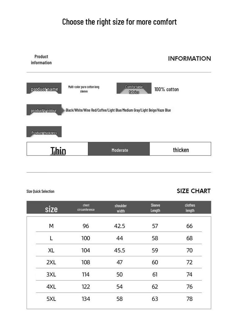 Jeanswest Men's Heavyweight Pure Cotton Long Sleeve T-Shirt