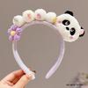 Cute Bamboo Leaf Panda Headband for Women and Children - Plush Zoo Panda Design