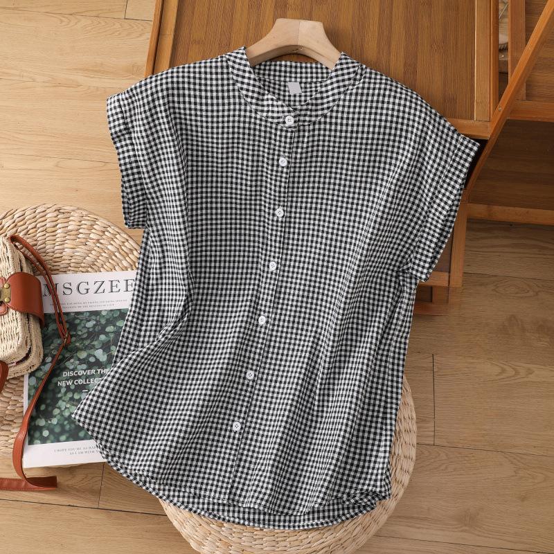 A Niche Cotton and Linen Shirt for Women In Summer Loose and Comfortable Casual Sleeveless Women’s Blouses & Shirts