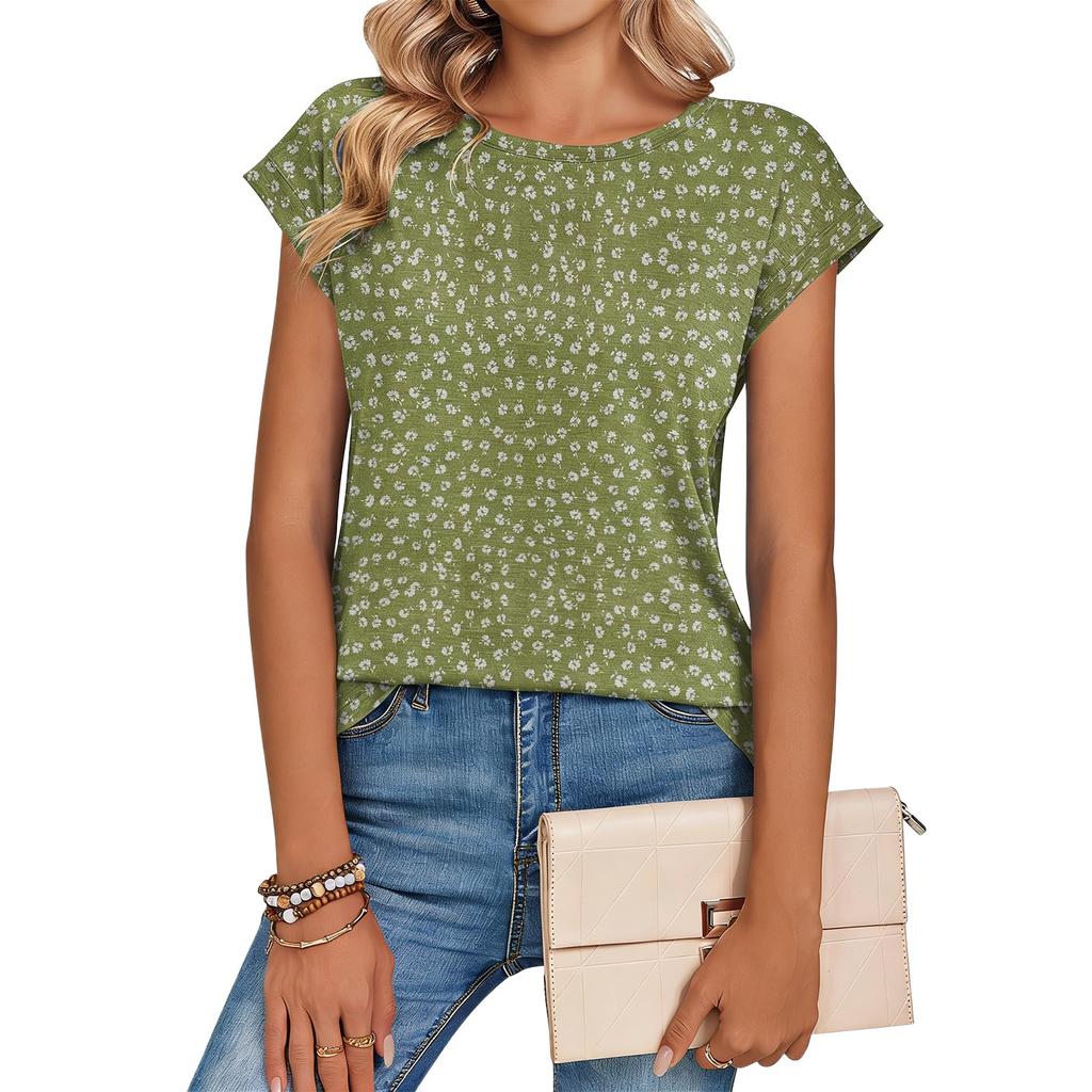Women's Loose-Fit Fashionable Casual Retro Print T-Shirt