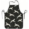 1pc Running Greyhound Dog Pattern Print Apron, Durable And Easy To Clean, Adjustable Waistband, Polyester Material, for Kitchen Cooking, Gardening, Or