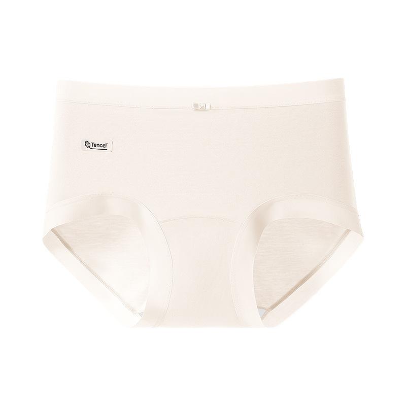 Big Size Ladies Spring and Summer Sexy Pure Cotton Mulberry Silk Antibacterial Crotch High Waist Belly Lift Hip Briefs
