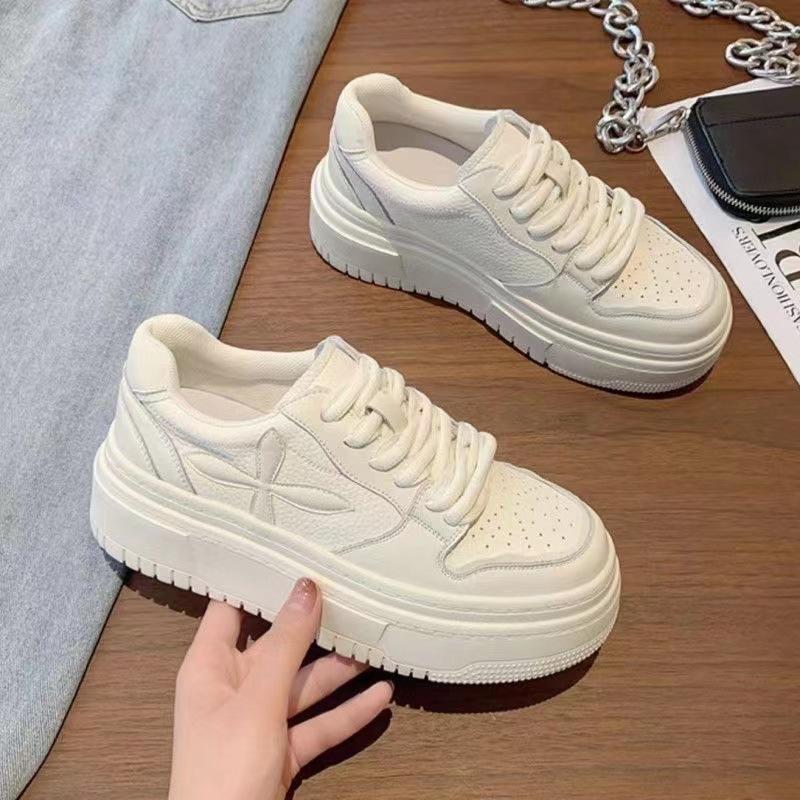 Platform White Shoes Children's Autumn New Ins Trendy Versatile Casual Student Board Shoes