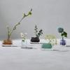 Ash Concept (h concept) +d MICHI-KUSA Oval Crystal D-372-CL Flower Vase, Compact, for Fresh Flowers, Kenzan (flower frog)