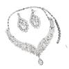 2Pcs/set Elegant Bridal Necklaces Earrings Shining Necklace Earrings Set  Wedding