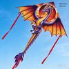 Weifang Pterodactyl Dragon Kite - Long-Tailed, Easy-Fly Cartoon Kite for Light Breeze Outdoor Fun
