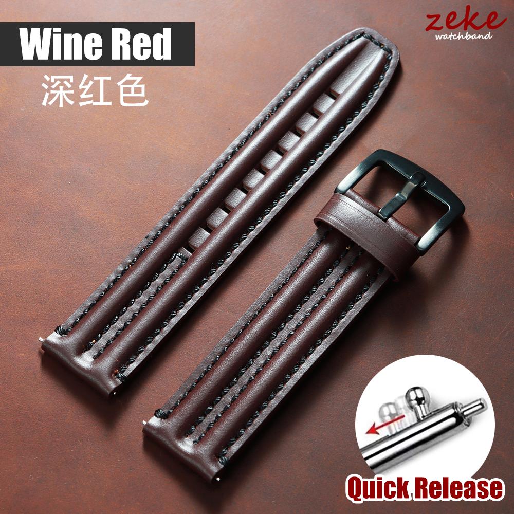 20mm 22mm 24mm Genuine Cowhide Strap for Seiko Watch Band Vintage Leather for Omega Quick Release Bracelets Women Men Wrist Belt