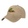 cute frog zoning out at desk work from home asian artwork Baseball Cap Custom Cap Rave Baseball Unisex Womens