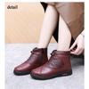 Women Winter Platform Ankle Snow Boots Warm Faux Fur Lined Side Zipper Anti Slip Comfortable PU Leather Short Booties for Women