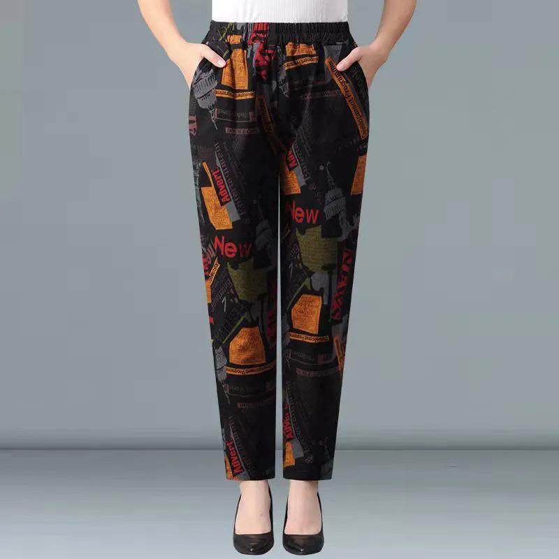 Single Summer Wide Legs Large Size Bloomers High Waist Anti-mosquito Pants for The Elderly