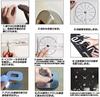 Yiteng 3D Radio Wave Luminous DIY Handmade Clock Wall Clock Wall Sticker with Arabic Numerals and English Letters Simple Stylish Free Placement
