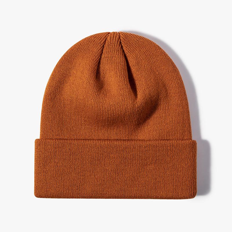 Hat Women's Wool Versatile Hexagonal Light Board No Edge Curling Cold Hat Autumn and Winter Outdoor Warm Thickened Men's Knitted Hat