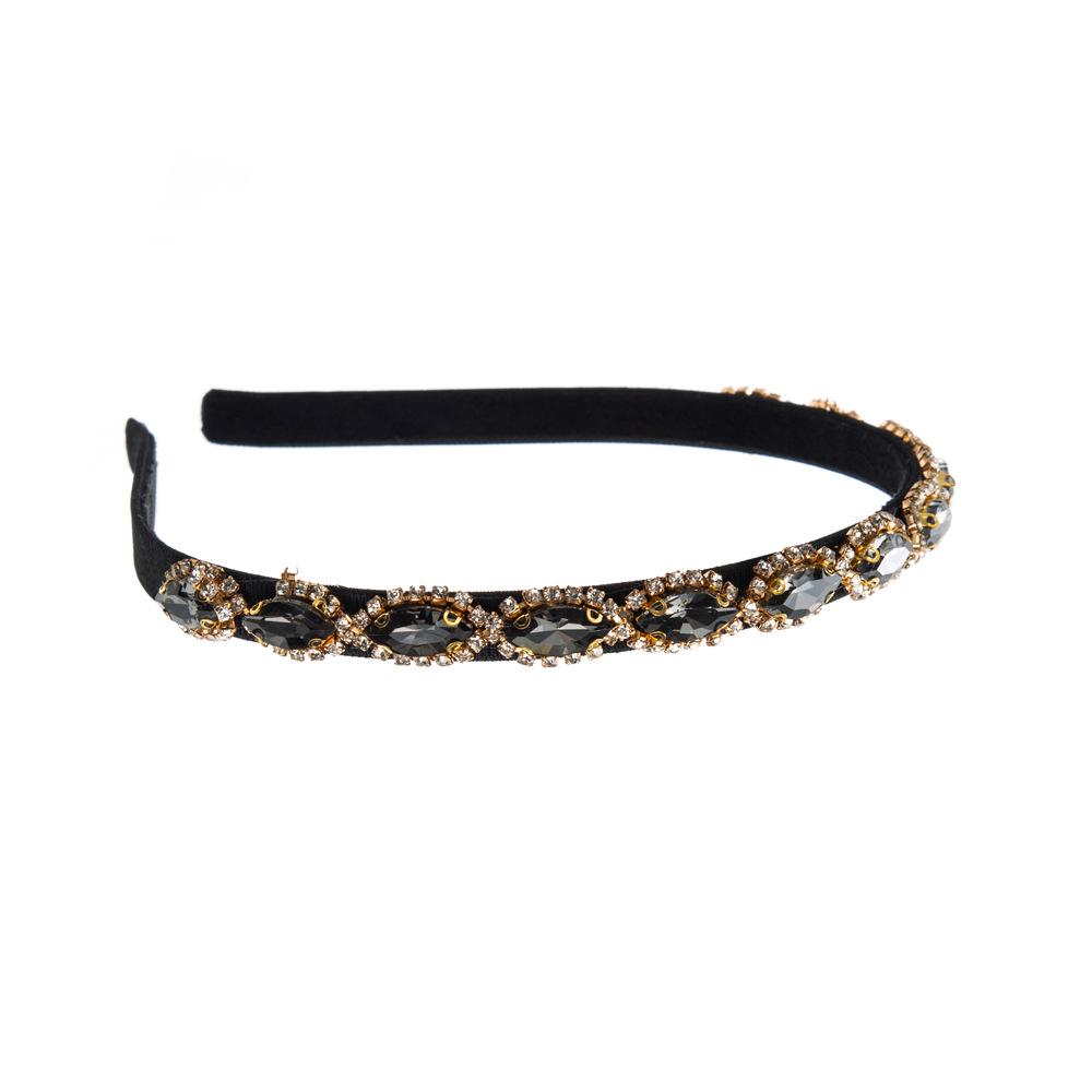 Ultra Thin Skinny Metal Crystal Rhinestone Headband Sparkly Diamond Geometric Hair Hoop Minimalist Dainty Hair Accessories