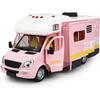 Wohnmobil-Spielzeug im Maßstab 1:32, Druckguss-Metall-Freizeitfahrzeug, Rollenspiel, zurückziehbare Modellautotüren und Markise, offenes Licht, Sound für Jungen und Mädchen
