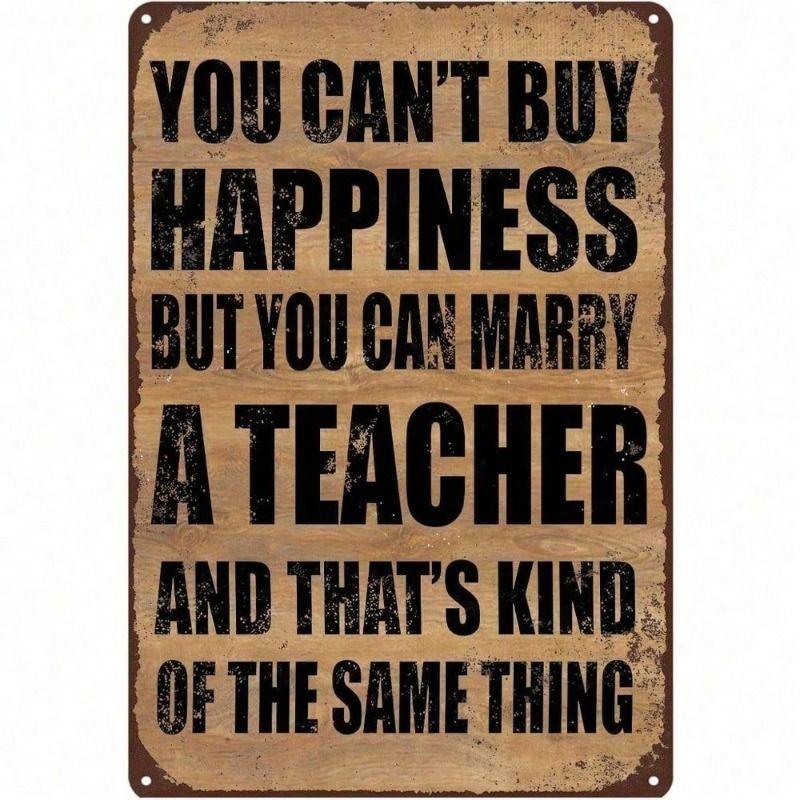 

Retro Metal Poster Teacher Wedding Gift Bar Garage Wall Decor