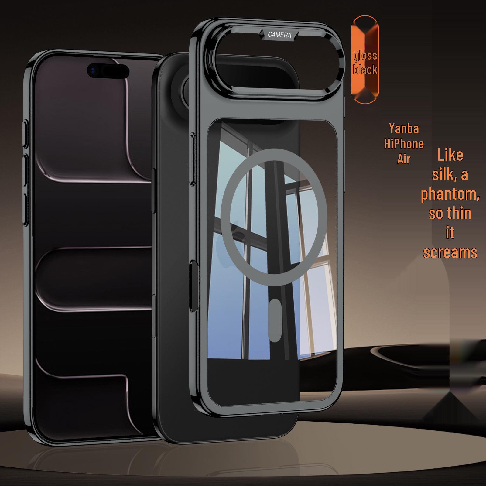 Universal Apple IP17Air Solid Color Magnetic Ring Magsafe Phone Case - Silky, Stylish, Drop-proof iP-17Air