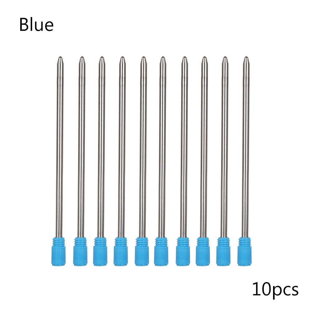 10Pcs/lot Blue/Black Color Ink Ballpoint Pen Refills Metal Pen Medium Nib Core Cartridge Core Ink Recharge Blue/Black Ink 7cm