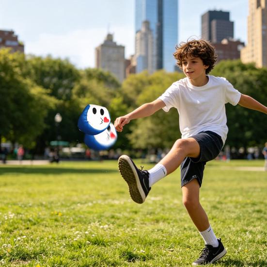 Faux Leather Footbag Cartoon Expression Number Football Basketball Baseball Throwing Beanbag Toy Kids Indoor Outdoor Play Handmade Kickball