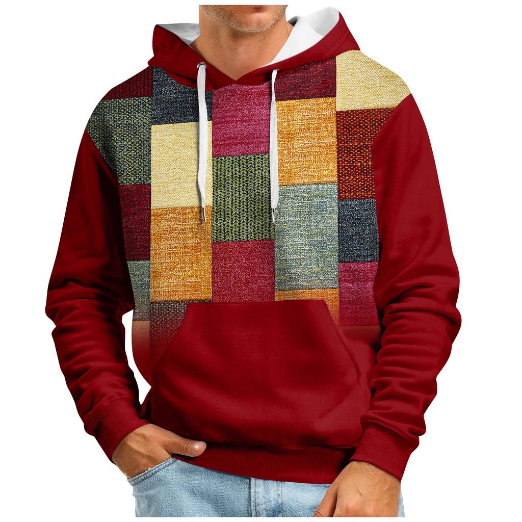 Maglione con cappuccio a maniche lunghe da uomo e da donna con stampa alla moda