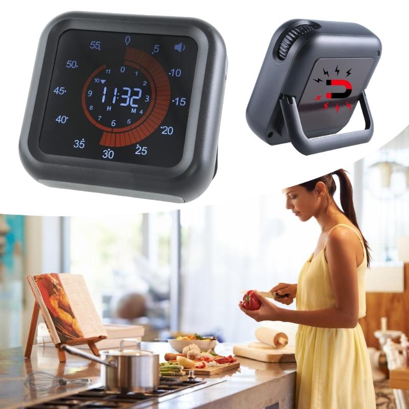 Visual Countdown Timers for Cooking and Baking, Silents Operations, Magnetic Kitchen Timers with Large LED Display