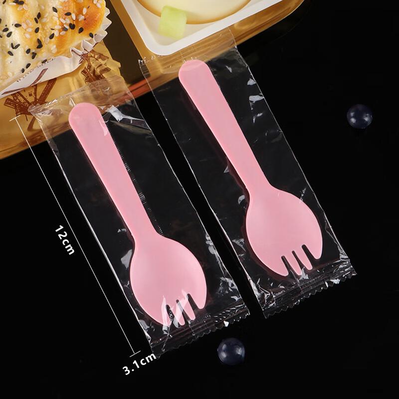 Thickened Colorful Disposable Dessert Spoons (100-Pack)