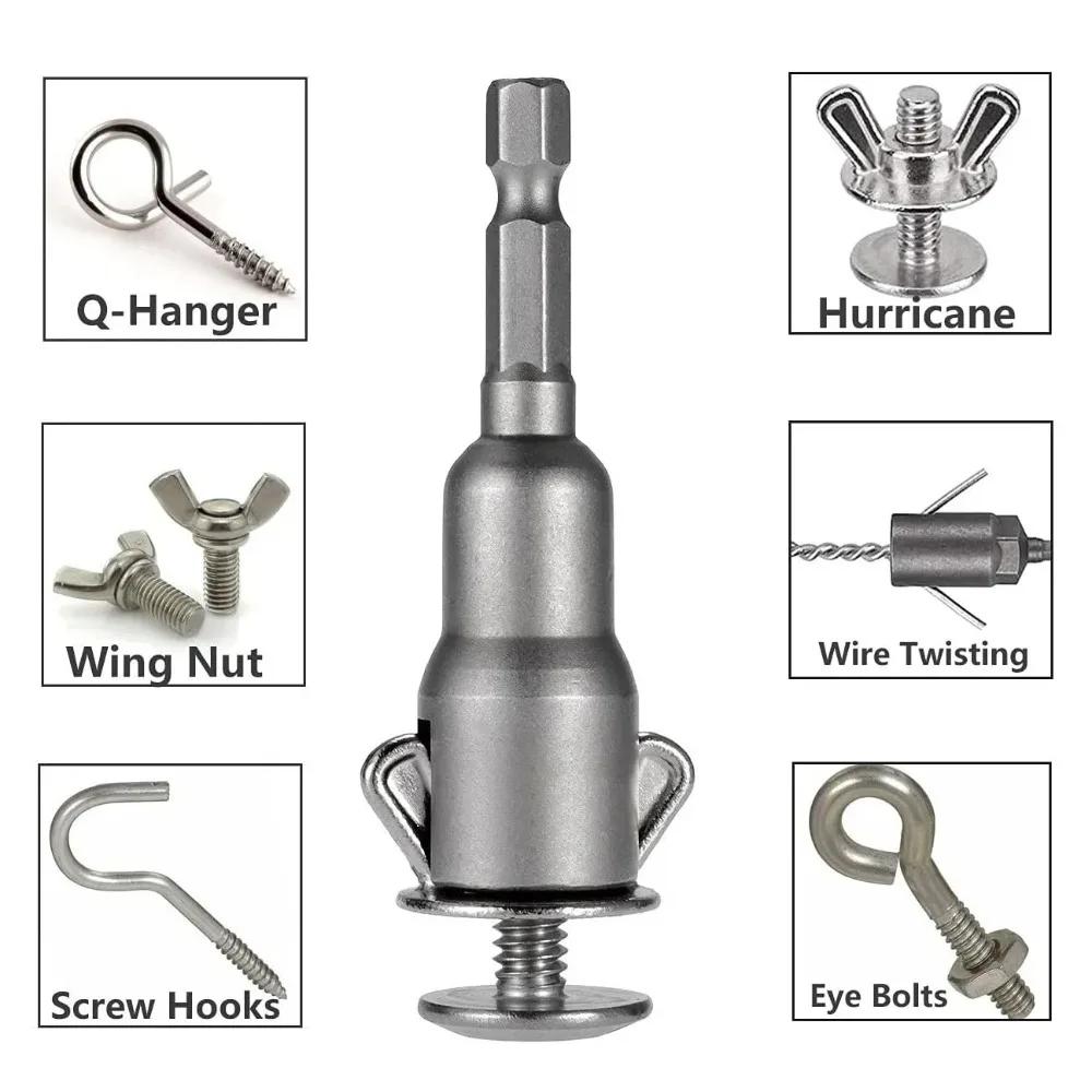 Butterfly Bolt Socket Wrench  6.3mm Hex Shank Slotted Electric Screwdriver Bolt Drive Drill Bit Socket Power Tools Part