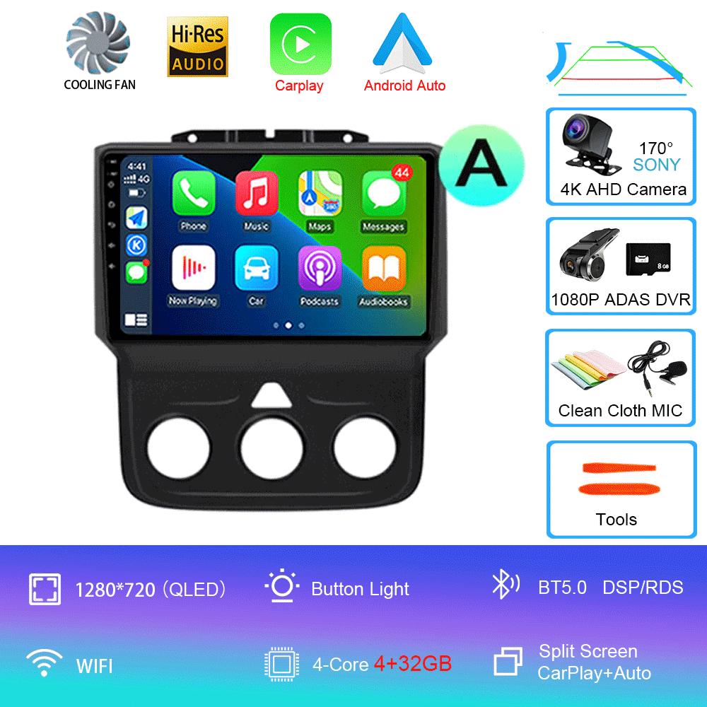 Android 14 Car Radio For T Dodge Ram 1500 2500 3500 2013-2018 Multimedia Stereo Video Player WiFi 4G Carplay Auto GPS Navigation