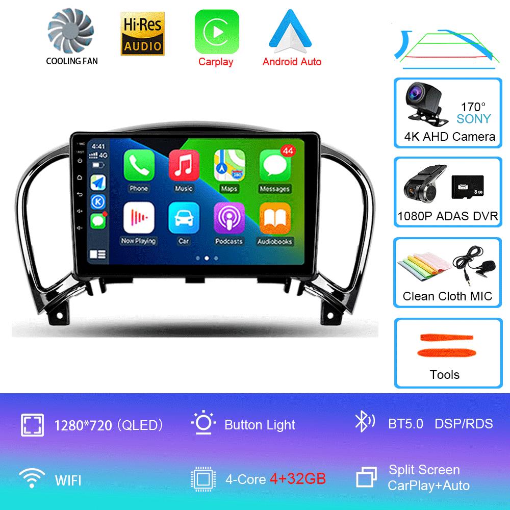 

Автомобильное радио Android 14 Carplay для Nissan Juke YF15 2010 - 2014 Навигация GPS Мультимедиа Видео Плеер WiFi+4G стерео DSP Видео BT