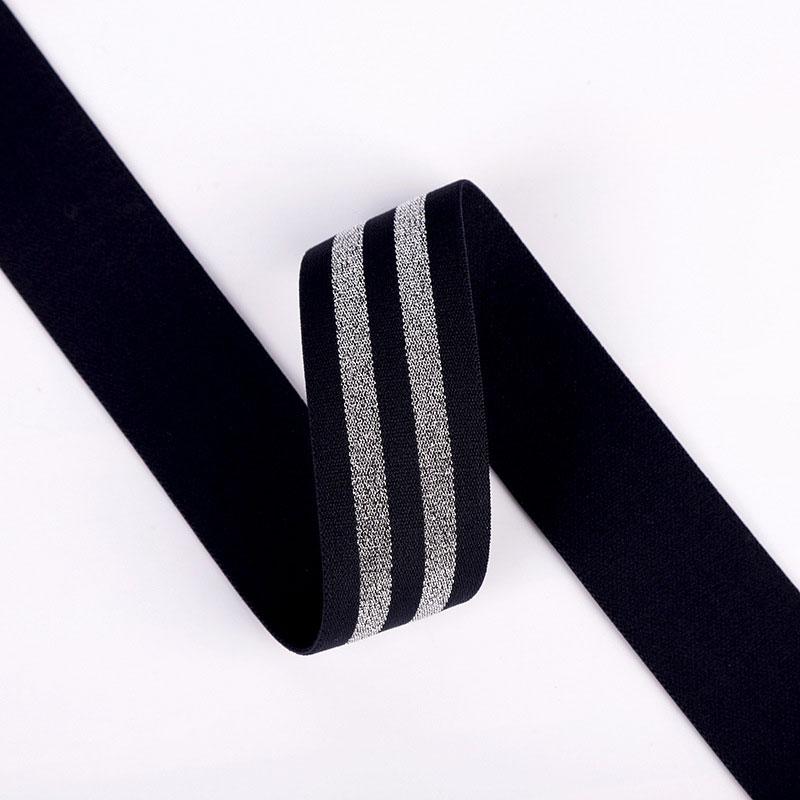 Bande elastiche a righe da 1/3/5 metri Spesse Alta Elasticità Maglia Elastica per Fai da Te Cintura Gonna Accessori da Cucito 40mm