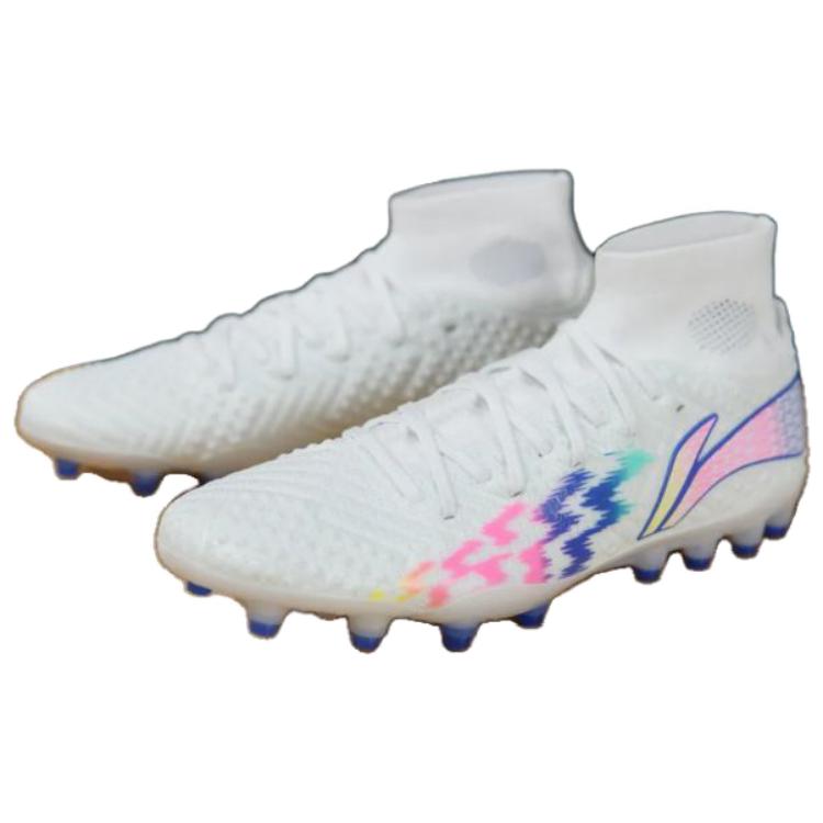 Li-Ning 1990 Speed Shadow 2 Tendência de Moda Confortável MG (Tachas curtas de borracha) Sapatos de Futebol com Amortecimento e Retorno de Energia Masculinos YSFU013-2