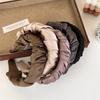 Mode Damen Rüschen Satin Stirnband Elastische Haaraccessoires für Alle Jahreszeiten Ins Damen Casual Shopping Haarband