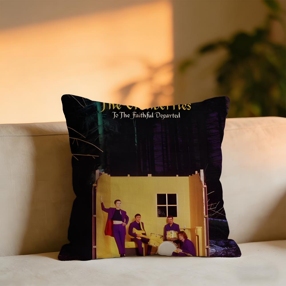 CCranBeRries Band Album Cover Cushion Cover Cozy Velvet Throw PillowSoft Warm Cushion For Sofa Bed