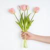 Artificial Flower, New 5- Wavy Soft Rubber Flower for Home Decor