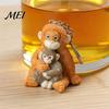 Durable Resin Bag Decoration 3D Monkey Punch Keychain, Protect The Hanging Ornament, Small Lover Gift Cute And Orangutan Keyring for Backpack