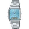 Ana Digi Quartz Wristwatch Unisex Vintage Series Dual Time Ice Blue Aq 230