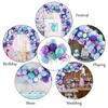 T02C!Mermaid Balloon Garland Arch Kit Long Green Purplee White Confetti Latex Balloons Theme Girl Birthday Party Supplies