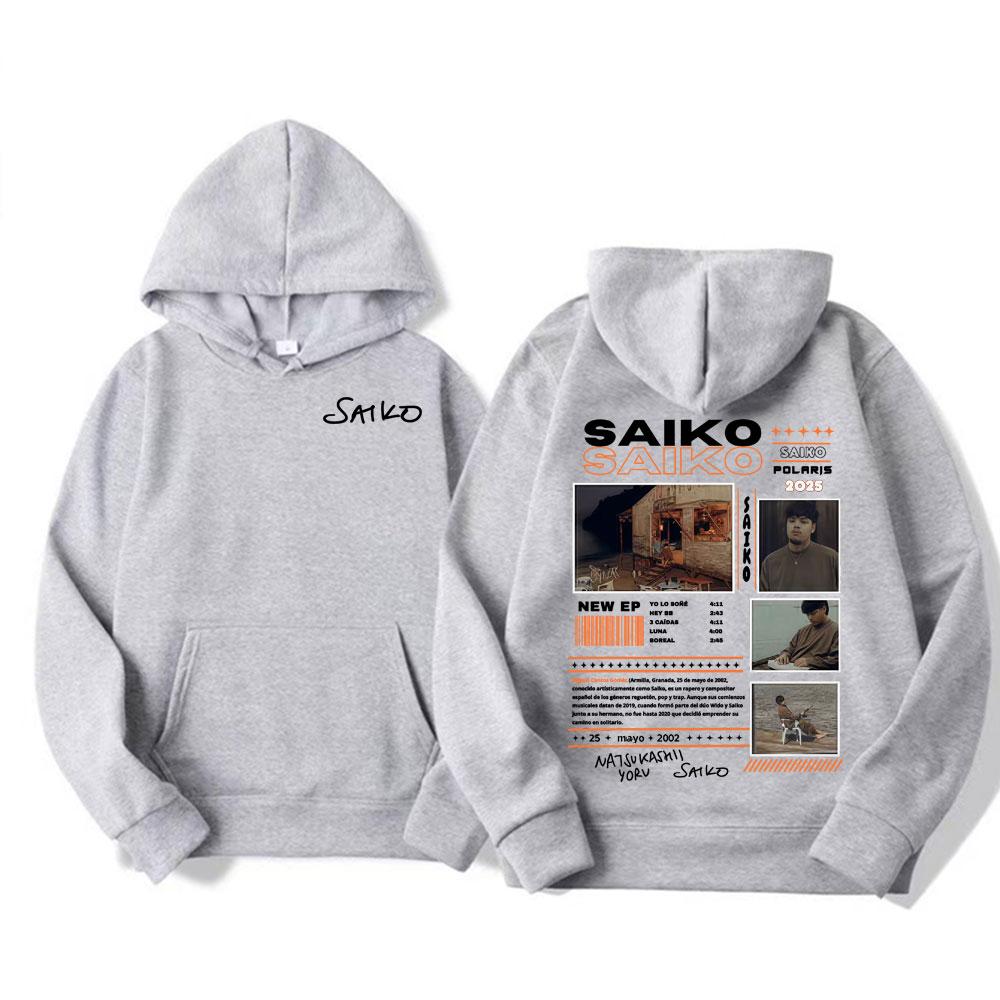

Rapper SAIKO POLARIS Album Tour 2025 Cover Hoodies Fashion Retro High Quality Sweatshirt Men Women Casual Fleece Loose Pullovers 3XL