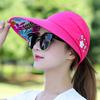 Women Sun Hat Beach Hat Wide Brim UV Protection Casual Visors Foldable Cap For Outdoor Foldable Breathable Cap